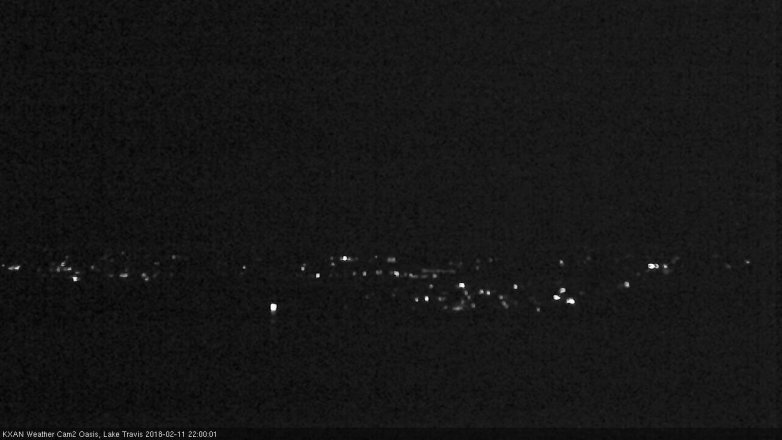 Lake Travis webcam, February 11, 2018 9:10 PM CT