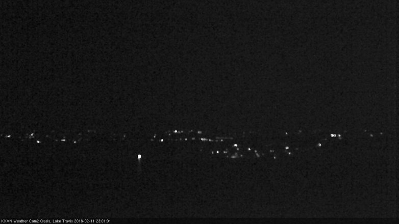 Lake Travis webcam, February 11, 2018 10:05 PM CT
