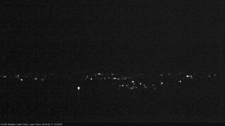 Lake Travis webcam, February 11, 2018 10:50 PM CT