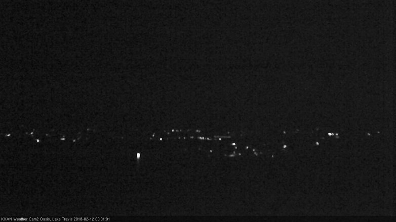 Lake Travis webcam, February 11, 2018 11:20 PM CT