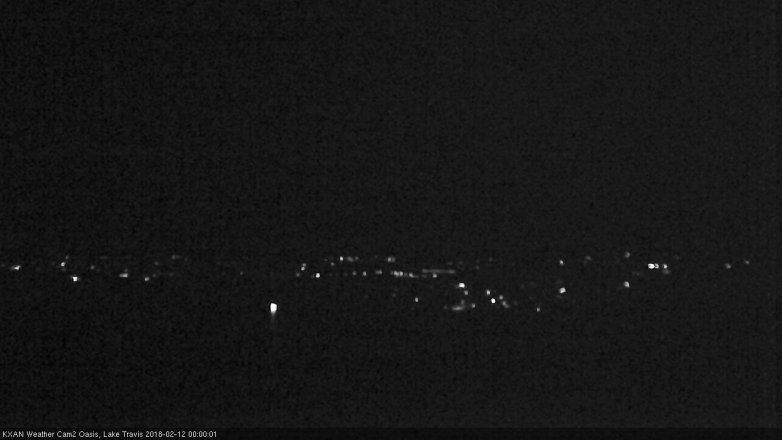 Lake Travis webcam, February 11, 2018 11:30 PM CT