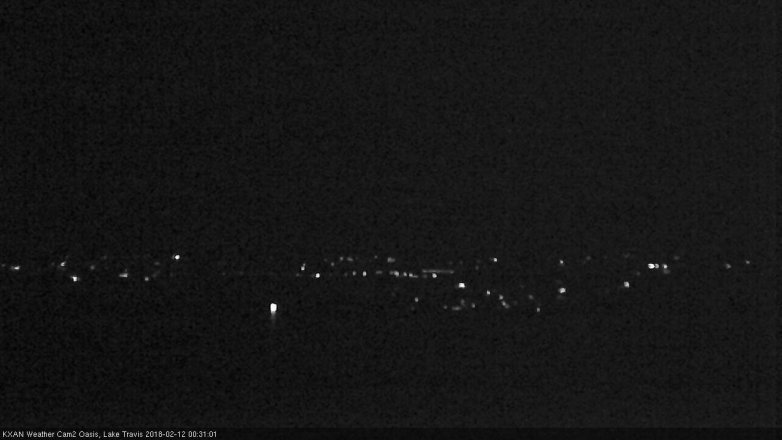 Lake Travis webcam, February 11, 2018 11:50 PM CT