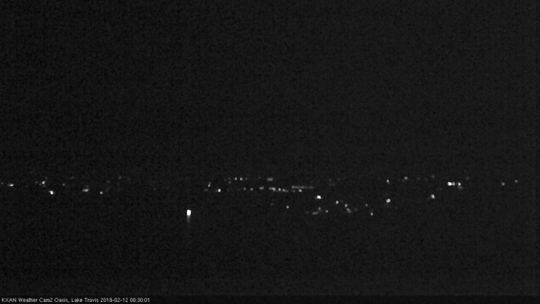 Lake Travis webcam, February 11, 2018 11:55 PM CT