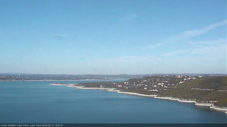 Lake Travis webcam, February 12, 2018 9:15 AM CT