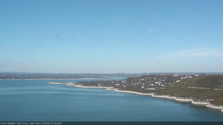 Lake Travis webcam, February 12, 2018 9:35 AM CT