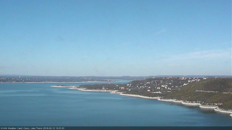 Lake Travis webcam, February 12, 2018 9:40 AM CT