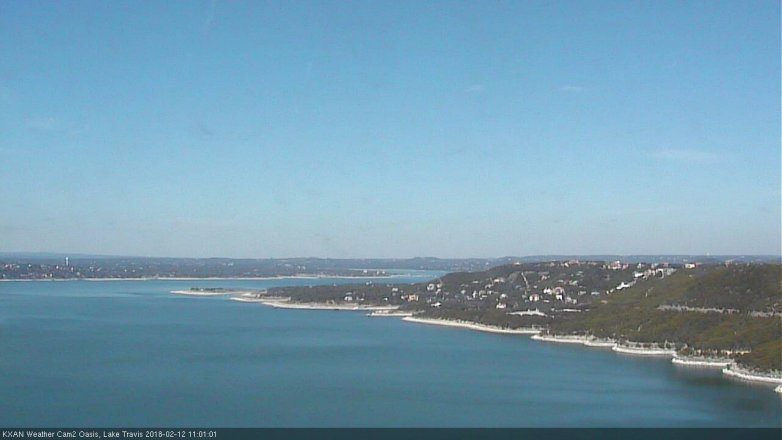 Lake Travis webcam, February 12, 2018 10:20 AM CT