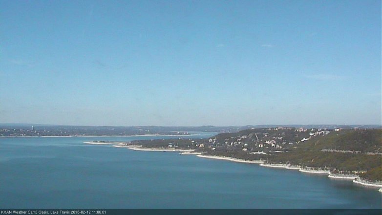 Lake Travis webcam, February 12, 2018 10:30 AM CT