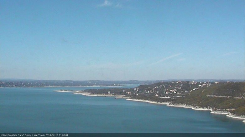 Lake Travis webcam, February 12, 2018 10:50 AM CT