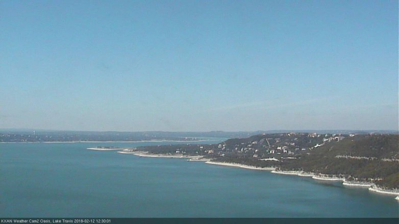 Lake Travis webcam, February 12, 2018 11:35 AM CT