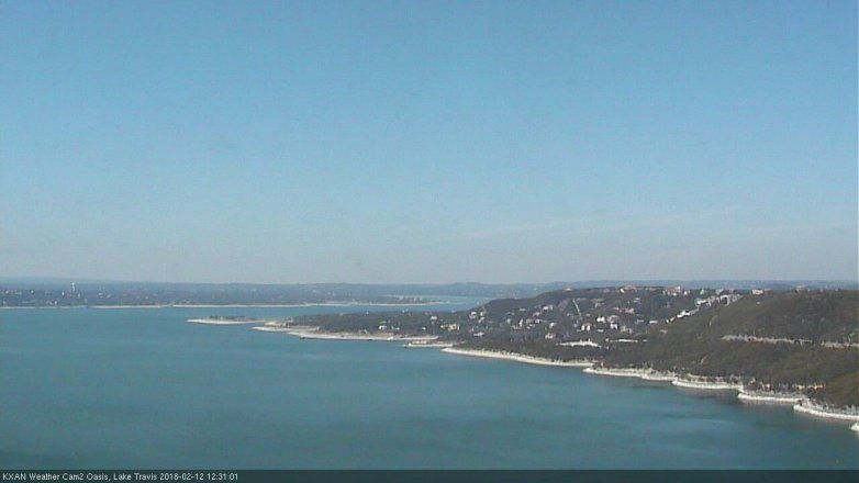 Lake Travis webcam, February 12, 2018 11:45 AM CT