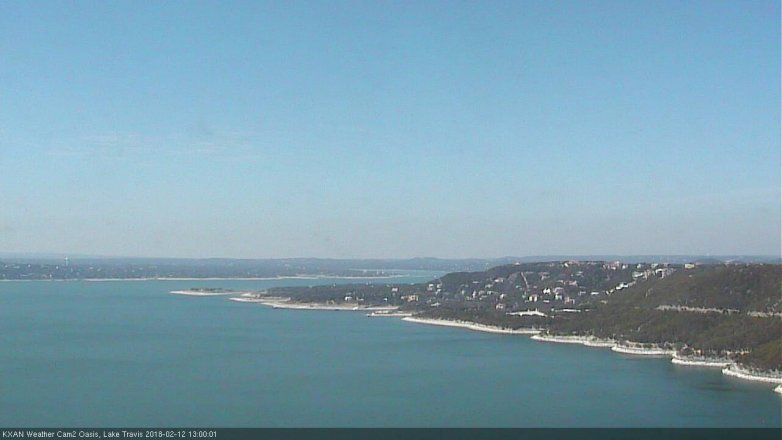 Lake Travis webcam, February 12, 2018 12:05 PM CT