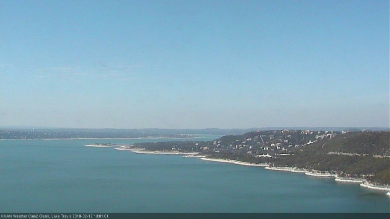 Lake Travis webcam, February 12, 2018 12:10 PM CT