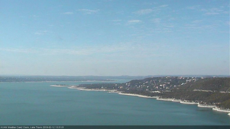 Lake Travis webcam, February 12, 2018 12:35 PM CT