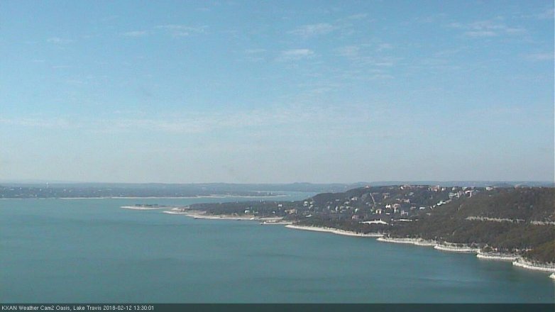 Lake Travis webcam, February 12, 2018 12:45 PM CT