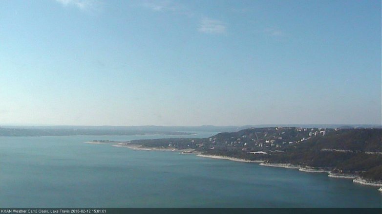 Lake Travis webcam, February 12, 2018 2:05 PM CT