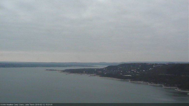 Lake Travis webcam, February 12, 2018 2:45 PM CT