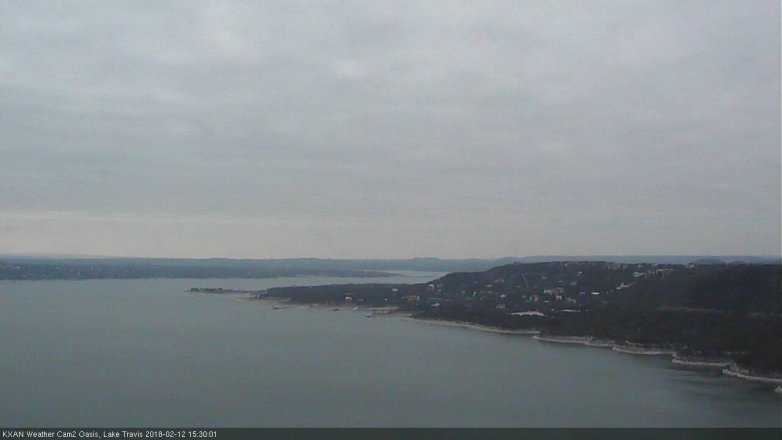 Lake Travis webcam, February 12, 2018 2:50 PM CT