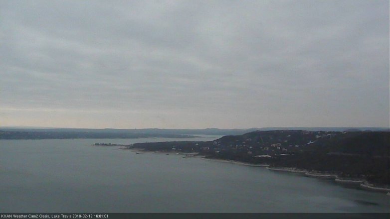 Lake Travis webcam, February 12, 2018 3:15 PM CT