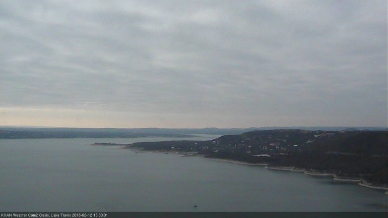 Lake Travis webcam, February 12, 2018 3:55 PM CT