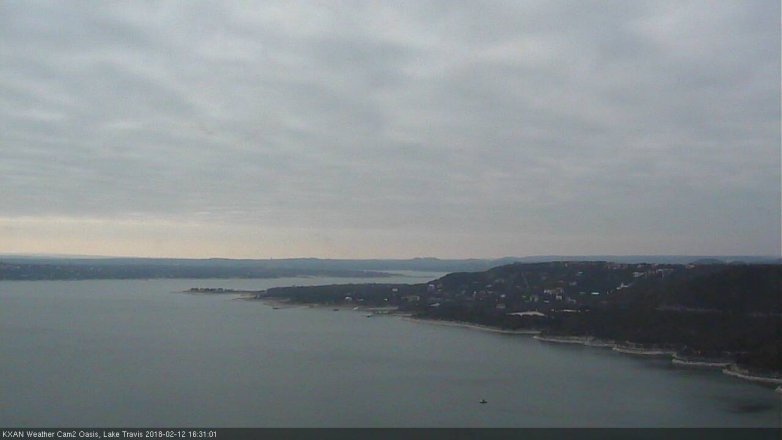 Lake Travis webcam, February 12, 2018 4:00 PM CT