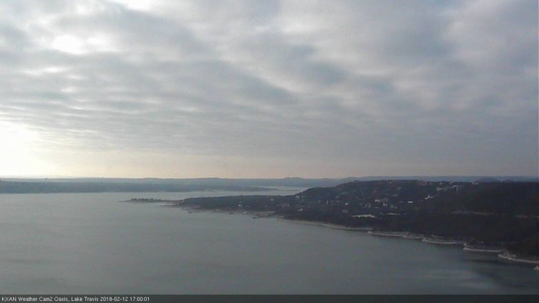 Lake Travis webcam, February 12, 2018 4:15 PM CT