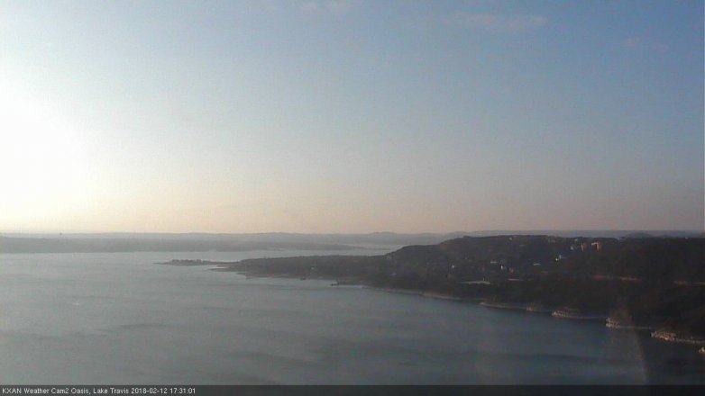 Lake Travis webcam, February 12, 2018 4:50 PM CT