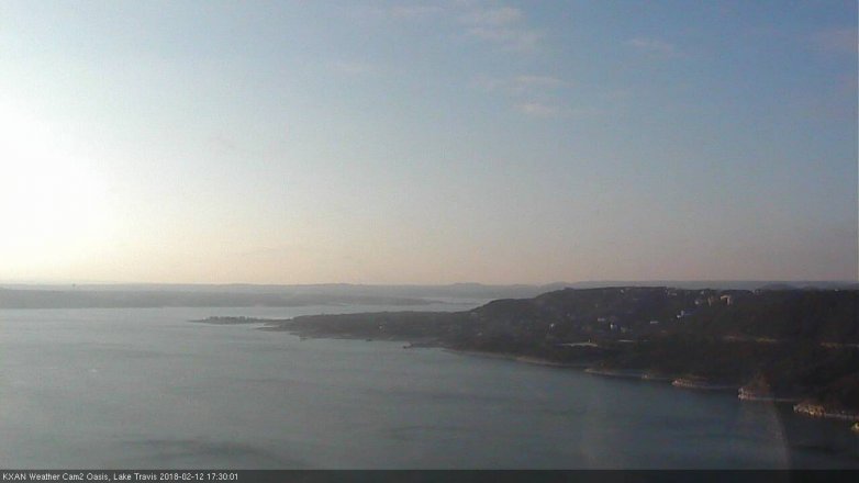 Lake Travis webcam, February 12, 2018 4:55 PM CT