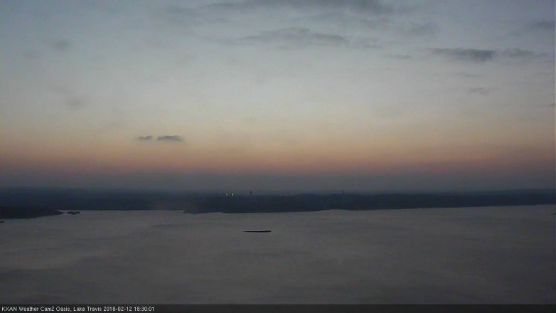 Lake Travis webcam, February 12, 2018 5:35 PM CT