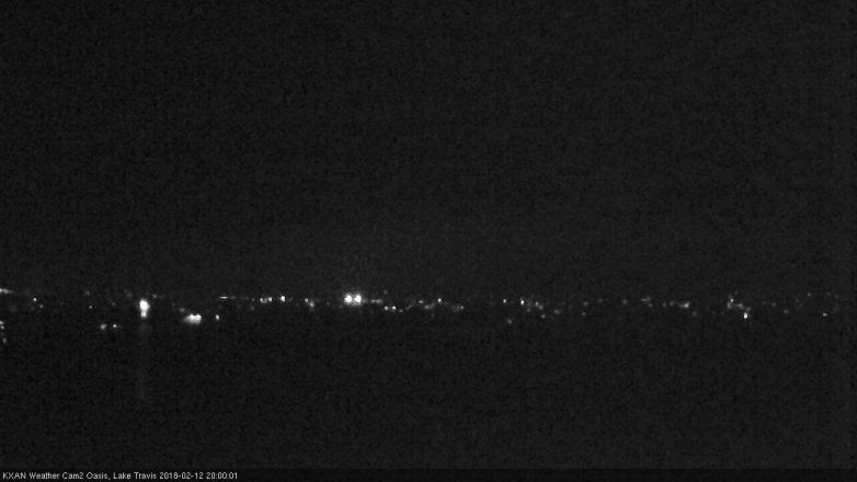 Lake Travis webcam, February 12, 2018 7:30 PM CT