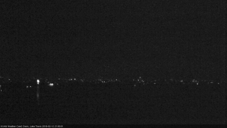 Lake Travis webcam, February 12, 2018 8:05 PM CT