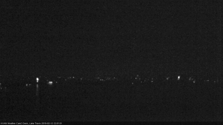 Lake Travis webcam, February 12, 2018 9:10 PM CT