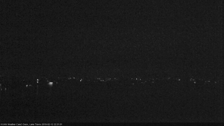 Lake Travis webcam, February 12, 2018 9:55 PM CT