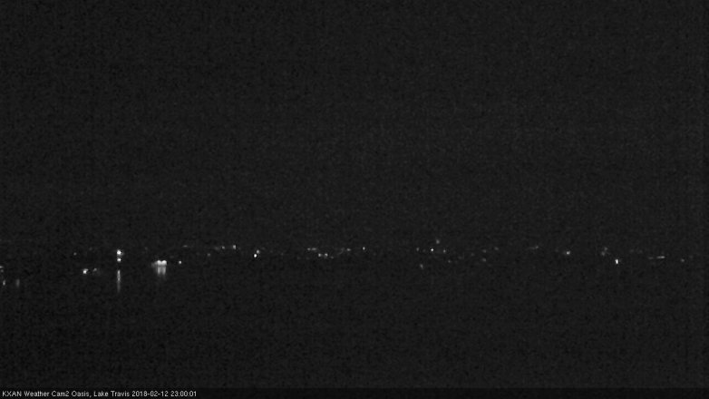 Lake Travis webcam, February 12, 2018 10:05 PM CT