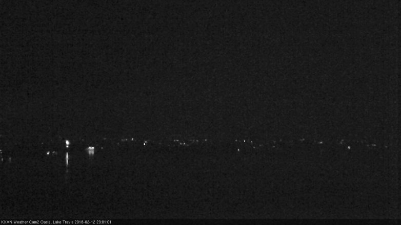 Lake Travis webcam, February 12, 2018 10:20 PM CT