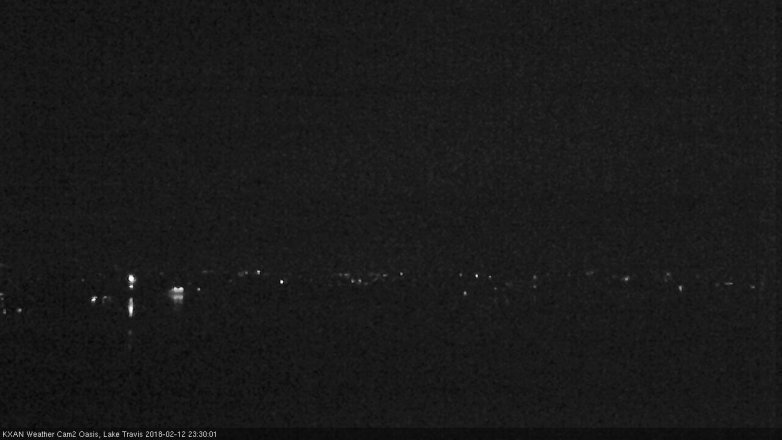 Lake Travis webcam, February 12, 2018 10:40 PM CT