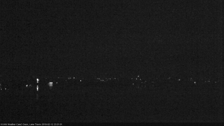Lake Travis webcam, February 12, 2018 10:55 PM CT