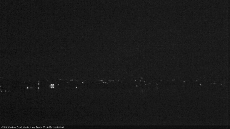 Lake Travis webcam, February 12, 2018 11:30 PM CT