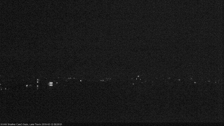 Lake Travis webcam, February 12, 2018 11:35 PM CT