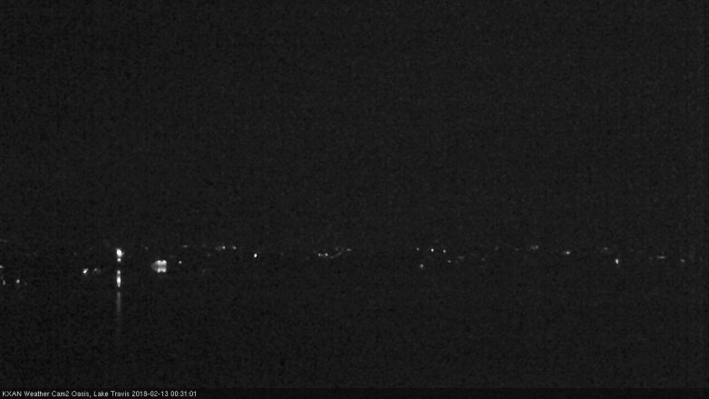 Lake Travis webcam, February 12, 2018 11:40 PM CT