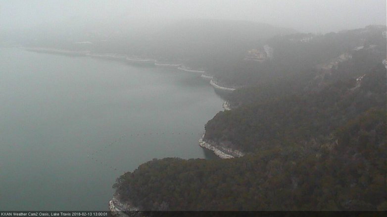 Lake Travis webcam, February 13, 2018 12:30 PM CT