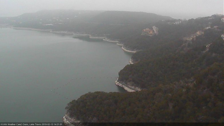 Lake Travis webcam, February 13, 2018 1:40 PM CT