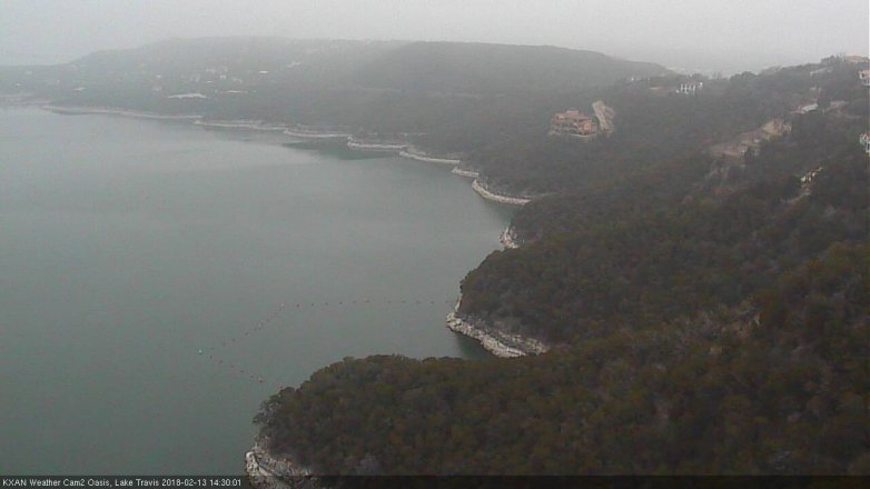 Lake Travis webcam, February 13, 2018 1:55 PM CT