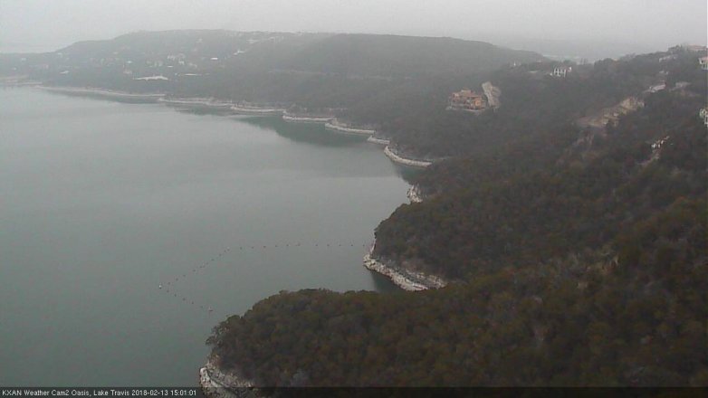Lake Travis webcam, February 13, 2018 2:05 PM CT