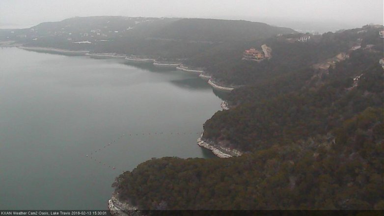 Lake Travis webcam, February 13, 2018 2:35 PM CT