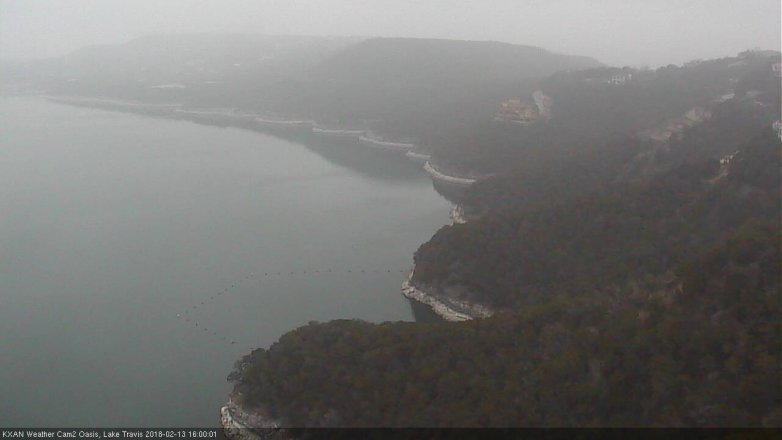 Lake Travis webcam, February 13, 2018 3:20 PM CT