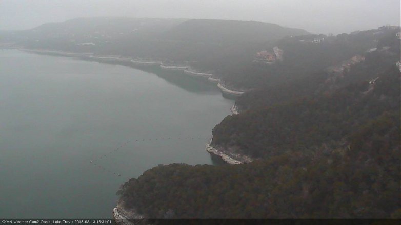Lake Travis webcam, February 13, 2018 3:55 PM CT