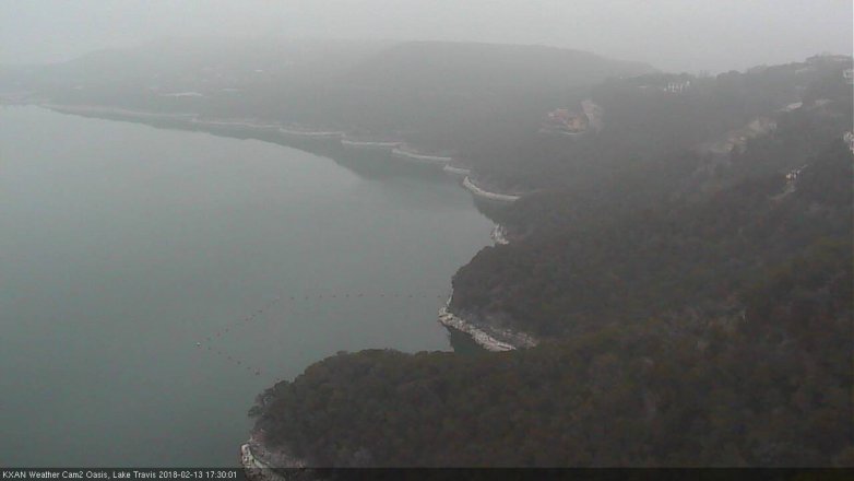 Lake Travis webcam, February 13, 2018 4:50 PM CT