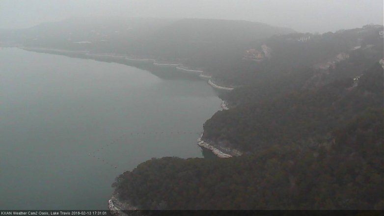 Lake Travis webcam, February 13, 2018 4:55 PM CT