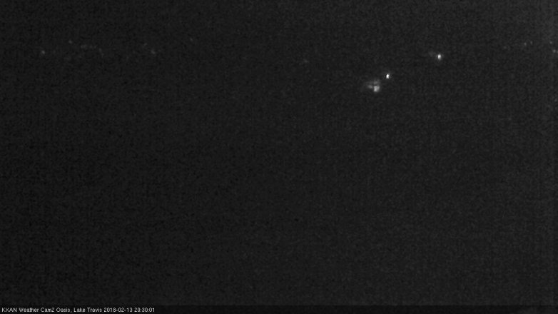 Lake Travis webcam, February 13, 2018 8:00 PM CT